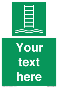 Custom sign safe condition Embarkation ladder